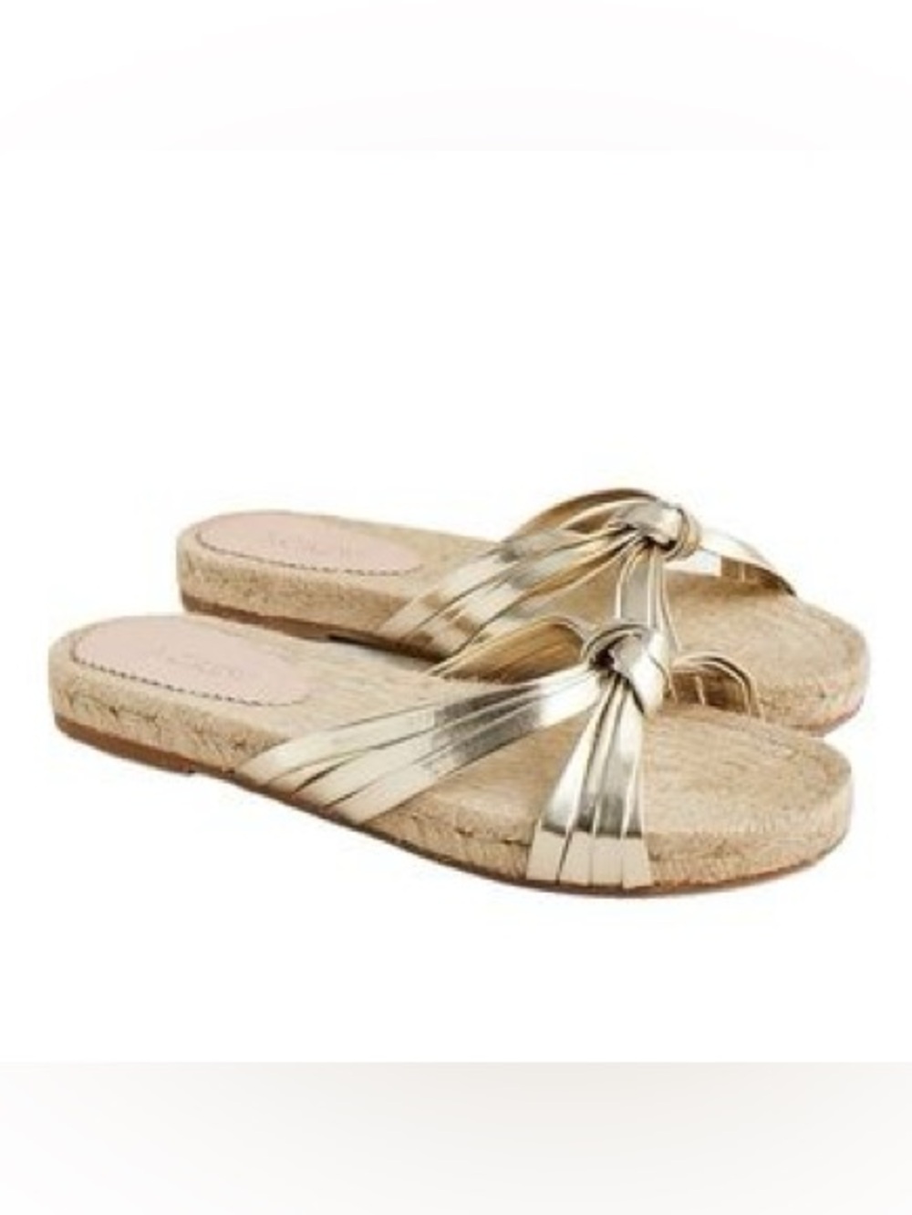 J.Crew Made-in-Spain Knotted Espadrille Slides